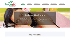 Desktop Screenshot of mahavedhealthcare.com